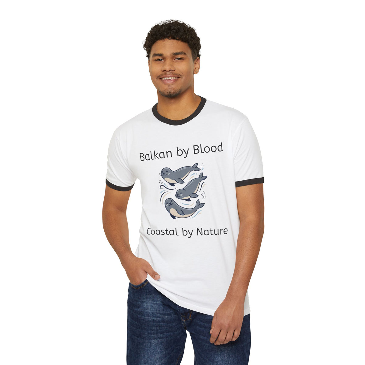 Balkan by Blood, Coastal by Nature Ringer T-Shirt