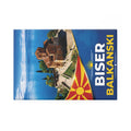 Biser Balkanski Rectangle Magnet — Macedonian Landmark Souvenir