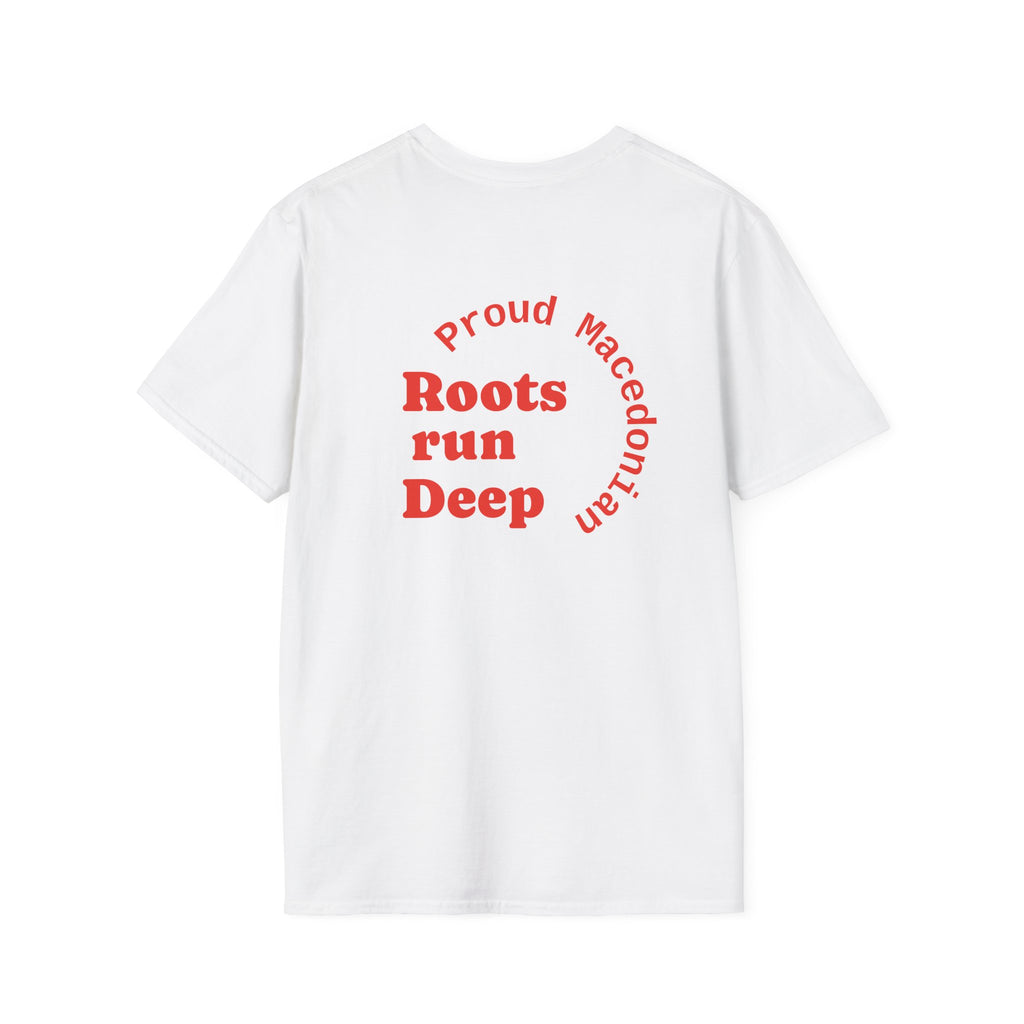 Macedonian Flag Pocket T-Shirt | North Macedonia Sunburst Chest Print
