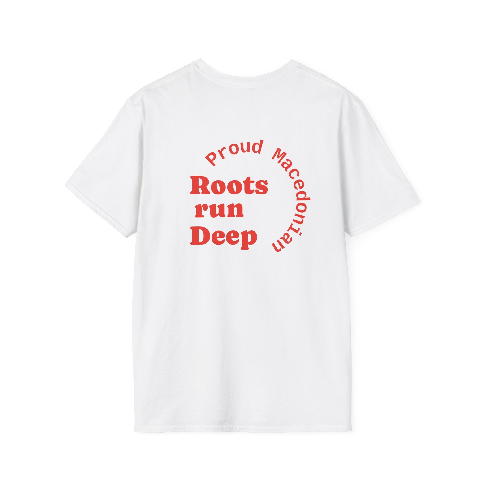 Macedonian Flag Pocket T-Shirt | North Macedonia Sunburst Chest Print