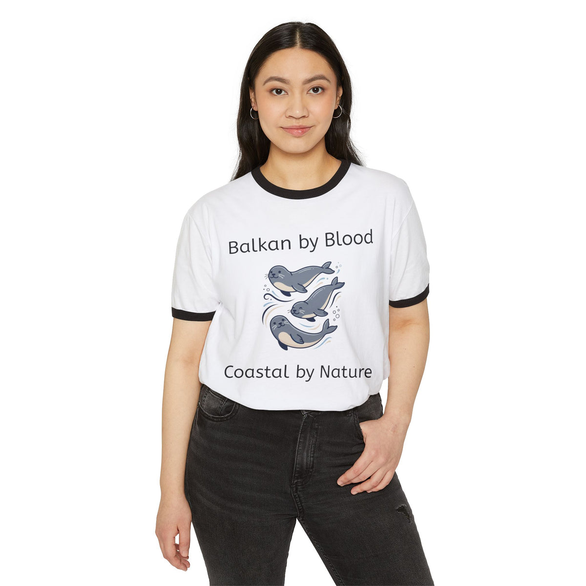 Balkan by Blood, Coastal by Nature Ringer T-Shirt