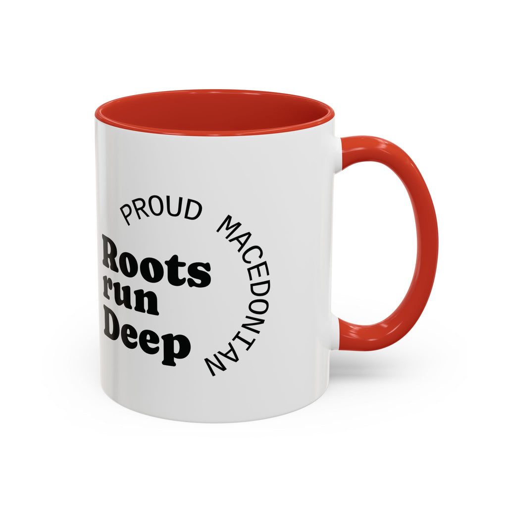 Macedonian Pride Coffee Mug – "Roots Run Deep" Accent Mug