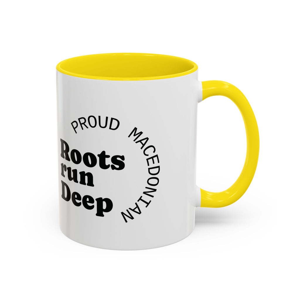 Macedonian Pride Coffee Mug – "Roots Run Deep" Accent Mug